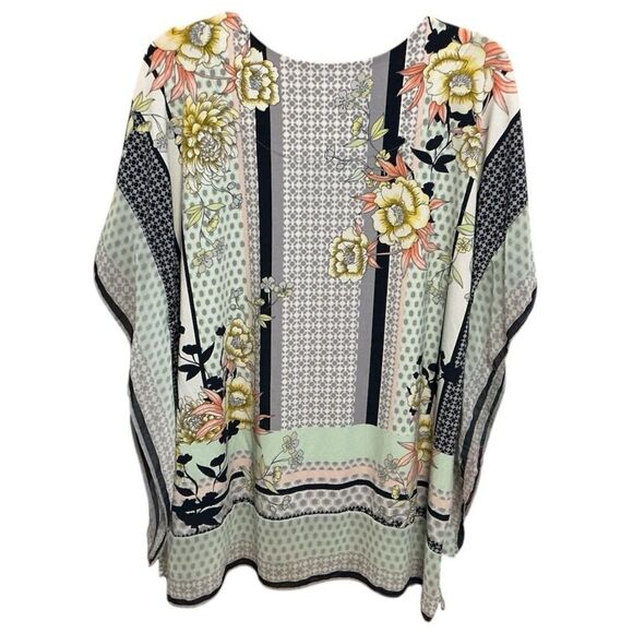 JM Collection Embellished Studs & Rhinestones Top XL - Picture 3 of 6